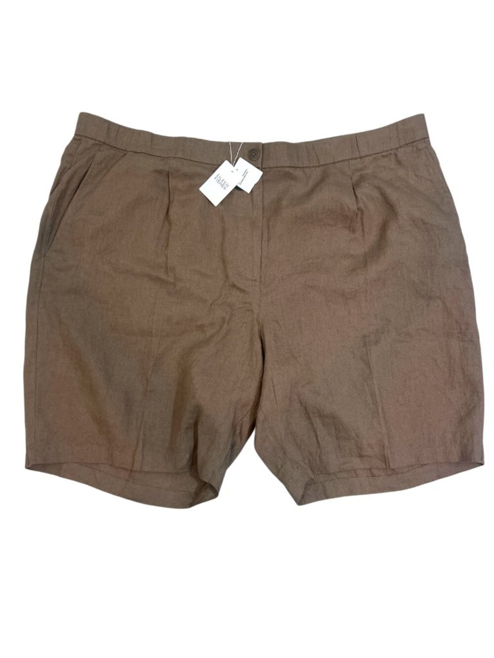 Eileen Fisher Organic Linen Shorts Brown Size 2X New